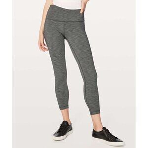 Lululemon 4 Wunder Under Hi-Rise 7/8 Tight *Full-On Luxtreme 25" Heathered Black